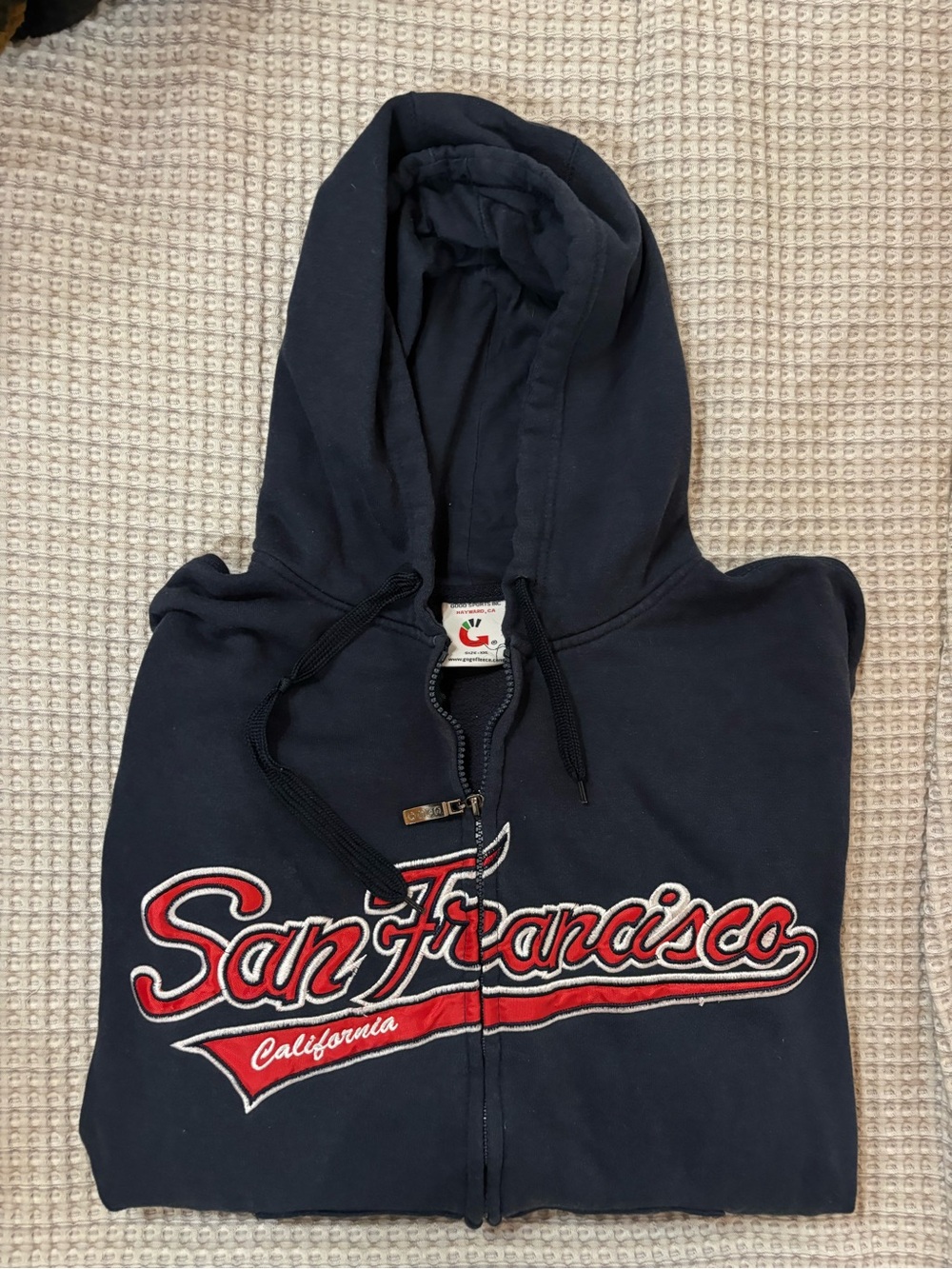 San Francisco Navy Zip-Up Hoodie